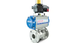 A pneumatically automated control valve with a switch for monitoring and positioning. Image courtesy of Flo-Tite Valves & Controls