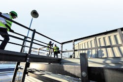 Construction of a field-erected tower is a complex process that can take 20 weeks or more to complete. All images courtesy of SPX Cooling Technologies Construction of a field-erected tower is a complex process that can take 20 weeks or more to complete. All images courtesy of SPX Cooling Technologies