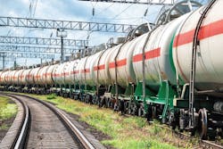 Image 1. A regeneration facility increased worker safety and efficiency by automating measurement of hazardous liquids in rail cars with a wireless sensor control system. All images courtesy of SignalFire Wireless Telemetry Image 1. A regeneration facility increased worker safety and efficiency by automating measurement of hazardous liquids in rail cars with a wireless sensor control system. All images courtesy of SignalFire Wireless Telemetry