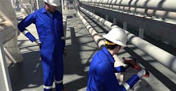 On November 22, 2016, a fire severely burned four workers at the ExxonMobil refinery. Image courtesy of CSB On November 22, 2016, a fire severely burned four workers at the ExxonMobil refinery. Image courtesy of CSB