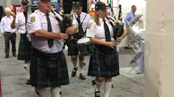 Shannon Rovers Pipe Band rings in the opening of the show floor on day one of Process Expo 2017. All images courtesy of Matt Migliore.
