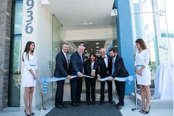 Inauguration of the new Endress+Hauser sales center building in Chile. Left to right: Carlos Behrends (Corporate Sales Director &ndash; South America), Matthias Altendorf (CEO of the Endress+Hauser Group), Susana Torres (Managing Director of Endress+Hauser Chile), Klaus Endress (Supervisory Board President of the Endress+Hauser Group) and Edgar D&ouml;rig (Swiss Ambassador to Chile). Image courtesy of Endress+Hauser