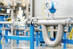 This Coriolis flowmeter has a petroleum package that not only measures flow, density and temperature, but also provides net oil, API gross and net volume calculations, viscosity and Reynolds number trending. All graphics courtesy of Endress+Hauser