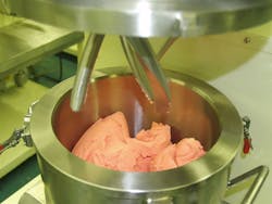 Figure 1. Double planetary mixer with helical high-viscosity (“HV”) blades designed for materials up to around 6 million centipoise (U.S. Patent No. 6,652,137). All images courtesy of Charles Ross & Son Company Figure 1. Double planetary mixer with helical high-viscosity (“HV”) blades designed for materials up to around 6 million centipoise (U.S. Patent No. 6,652,137). All images courtesy of Charles Ross & Son Company