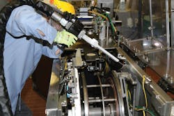 Dry ice cleaning gently cleans sensitive parts without damaging them. All images courtesy of Cold Jet Dry ice cleaning gently cleans sensitive parts without damaging them. All images courtesy of Cold Jet