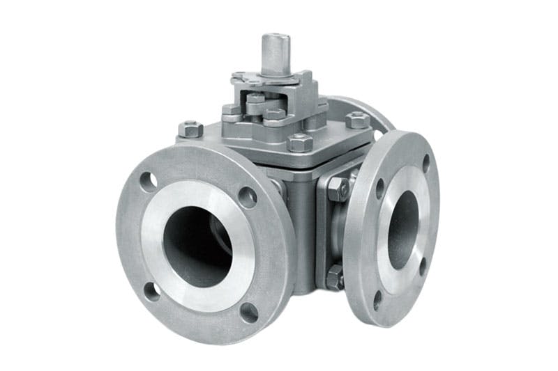 Multiport ball valve. Image courtesy of Flo-Tite Valves &amp; Controls