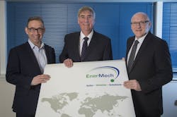 Left to right: David Drysdale – Pipelines, Industrial and Process Services Director, EnerMech, Phil Bentley – Technical Director, EnerMech, Roy Wood – Managing Director, Denholm Valvecare Ltd. Left to right: David Drysdale – Pipelines, Industrial and Process Services Director, EnerMech, Phil Bentley – Technical Director, EnerMech, Roy Wood – Managing Director, Denholm Valvecare Ltd.