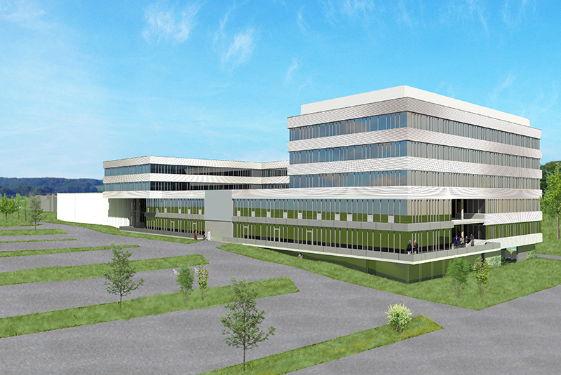 A visualization of ABB&rsquo;s future innovation and training campus at the home of B&R in Eggelsberg, Upper Austria