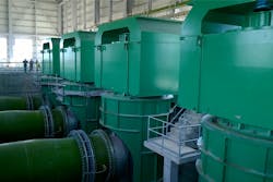 Four large vertical pumps. Image courtesy of Amin Almasi Four large vertical pumps. Image courtesy of Amin Almasi