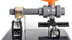 The new valve supports allow valves to move in two directions as the pipe expands and contracts, all in a controlled manner and while properly supported. All graphics courtesy of GF Piping Systems.