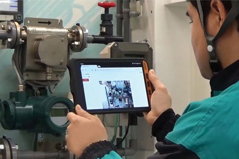 Yokogawa&rsquo;s SensPlus Buddy provides visual transmission by video calls and augmented reality, as well as information sharing by sending images and text. This improves the efficiency of maintenance work, reduces losses because of mistakes and facilitates safe and worry-free plant maintenance. Graphic courtesy of Yokogawa