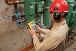 The Fluke 729 portable automatic pressure calibrator has an internal electrical pump that allows the end user to type in a target pressure and the calibrator pumps to the desired setpoint. Adjustment controls automatically stabilize the pressure at the requested value. All graphics courtesy of Fluke Corporation