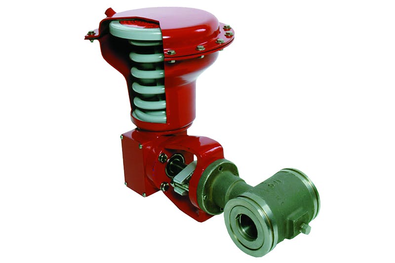 Figure 1. Leslie Controls K-Max high-performance rotary plug control valve. Courtesy of CIRCOR Industrial Valves America