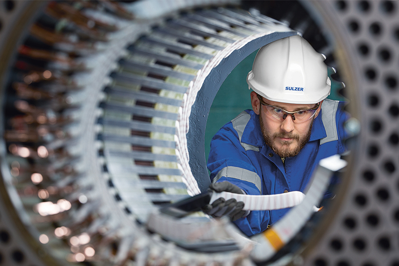 Sulzer can provide a range of services, including warranty work, ensuring customers receive high-quality repairs using OEM parts. Image courtesy of Sulzer.