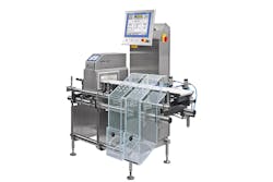 Inspection systems that confirm conformity are increasingly being combined, such as this Mettler Toledo CM35, which combines a checkweigher and a metal detector into one compact system. All images courtesy of Mettler Toledo Inspection systems that confirm conformity are increasingly being combined, such as this Mettler Toledo CM35, which combines a checkweigher and a metal detector into one compact system. All images courtesy of Mettler Toledo