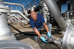 Cam and groove in application setting. All images courtesy of OPW Engineered Systems Cam and groove in application setting. All images courtesy of OPW Engineered Systems