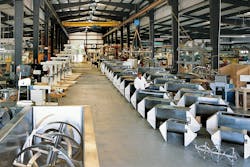 Figure 1. One bay of the Ross plant in Port St. Lucie, Florida. This facility holds one of the world’s largest inventory of specialty mixers and blenders for immediate rental or purchase. All images courtesy of Charles Ross & Son Company Figure 1. One bay of the Ross plant in Port St. Lucie, Florida. This facility holds one of the world’s largest inventory of specialty mixers and blenders for immediate rental or purchase. All images courtesy of Charles Ross & Son Company