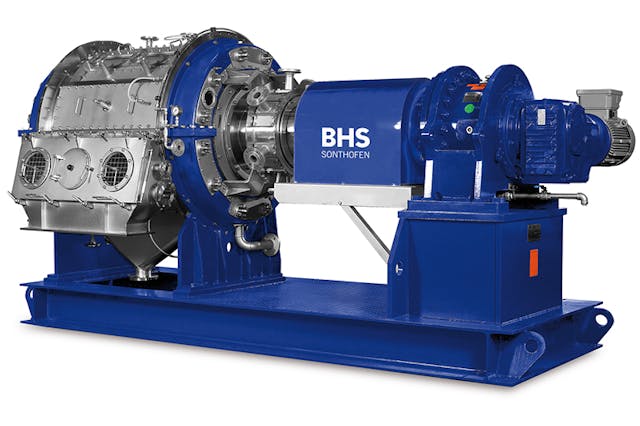 Low washing agent consumption and product losses: The rotary pressure filter from BHS-Sonthofen is particularly suitable for the water-based process. Image courtesy of BHS-Sonthofen GmbH.