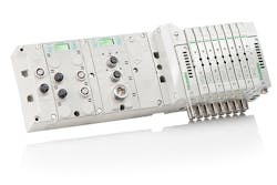 The G3 Electronic Fieldbus Platform complements the ASCO Series 501 Pneumatic Valve Manifold for easy commissioning and highly distributable I/O. The graphic display for configuration and diagnostics is compatible with various industry-leading communication protocols like Ethernet IP, ProfiNet, DeviceNet and others. All images courtesy of Emerson Automation Solutions The G3 Electronic Fieldbus Platform complements the ASCO Series 501 Pneumatic Valve Manifold for easy commissioning and highly distributable I/O. The graphic display for configuration and diagnostics is compatible with various industry-leading communication protocols like Ethernet IP, ProfiNet, DeviceNet and others. All images courtesy of Emerson Automation Solutions