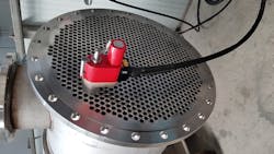 The tube plate (or tube sheet) is the point at which the tubes in the heat exchanger are welded to the end of the vessel. The tube plate (or tube sheet) is the point at which the tubes in the heat exchanger are welded to the end of the vessel.