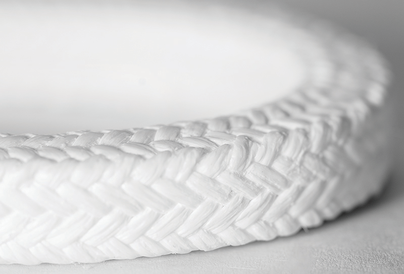 PTFE braided packing for food service, which complies with the FDA and USDA requirements under Title 21 Food and Drugs, 178.2570, Lubricants with Incidental Food Contact, 177.1550, Perfluorocarbon Resins. All images courtesy of SEPCO.