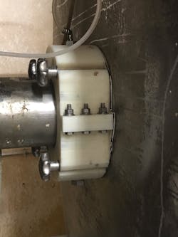 The successful sealing of a mixer with an air seal at an animal cracker production facility