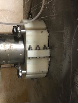 The successful sealing of a mixer with an air seal at an animal cracker production facility The successful sealing of a mixer with an air seal at an animal cracker production facility