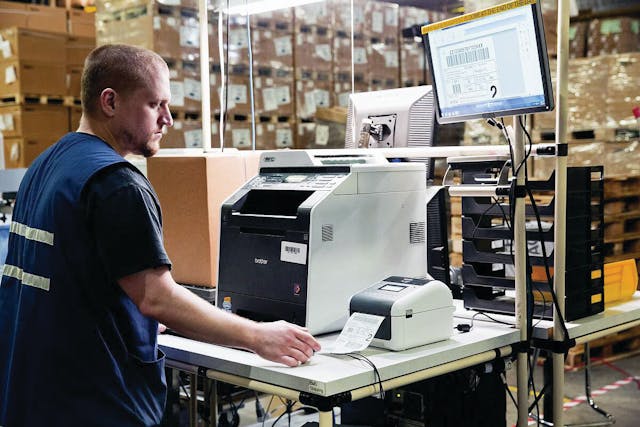 Brother Mobile Solutions&rsquo; 4-inch Thermal Transfer Printers provide clearly readable, long-lasting labels needed to address the challenges of identifying and tracking items in a warehouse and across every step of the manufacturing process. Images courtesy of Brother Mobile Solutions