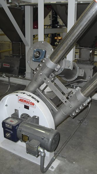 AEROCON Aero-Conveyors are designed to convey bulk powders via tubular housings containing a continuous loop of steel cable with polymer discs attached at equal intervals along the steel cable.