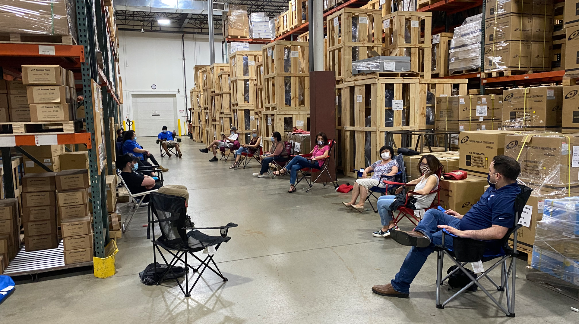 On Friday, Tsurumi America Inc. employees in Chicago physically met for the first time since the beginning of the COVID-19 outbreak in March.