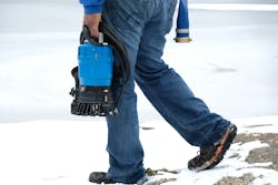 A portable electric pump. All images courtesy of Tsurumi Inc. A portable electric pump. All images courtesy of Tsurumi Inc.