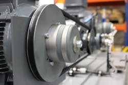 Detailed view of SIMP drive and its connection to the bowl and scroll motors. Detailed view of SIMP drive and its connection to the bowl and scroll motors.