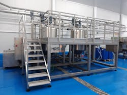 The process skids to create a new production line for Nutripeople were connected on site. The process skids to create a new production line for Nutripeople were connected on site.