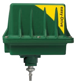Figure 4: The zero bleed Fisher easy-Drive 200L is an all-electric control valve actuator with built in positioner and a 0.75&rdquo; stroke. It can be retrofitted to a number of 1&rdquo; and 2&rdquo; control valves from different vendors.