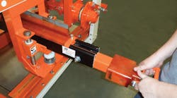 This slide-out belt cleaner is engineered to be accessed safely and replaced by a single worker.