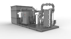 A VFD used on a pumping system optimizes the pump pressure to match the process demand and conserve energy.