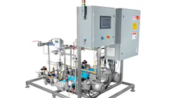 A 3-feed inline blending system used to produce windshield washer fluid.