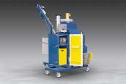 MOBILE BAG DUMP STATION WITH COMPACTOR AND CONVEYOR MOBILE BAG DUMP STATION WITH COMPACTOR AND CONVEYOR