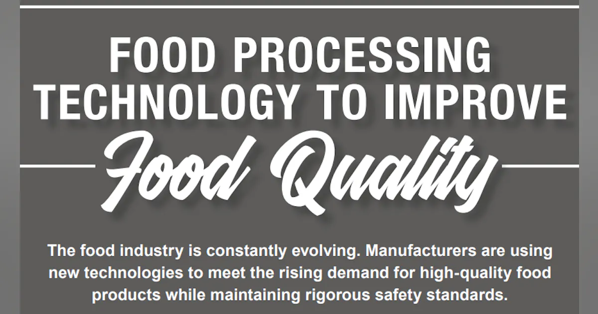 Infographic: Food processing technology to improve food quality ...