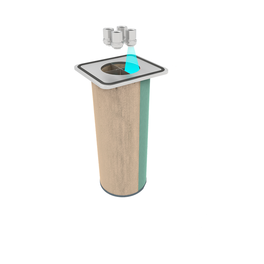 Figure 2: Reverse pulse filter cleaning enables continuous operation of dust collectors.