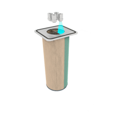 Figure 2: Reverse pulse filter cleaning enables continuous operation of dust collectors. Figure 2: Reverse pulse filter cleaning enables continuous operation of dust collectors.