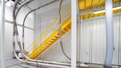 Tubular drag systems eliminate potential ignition sources, convey material with less force and otherwise reduce the risk of dust explosion. Tubular drag systems eliminate potential ignition sources, convey material with less force and otherwise reduce the risk of dust explosion.