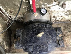 Figure 5: The mixer in operation after the air seal installation. Figure 5: The mixer in operation after the air seal installation.