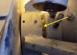 Figure 3: The air seal installed on the rotary airlock. Figure 3: The air seal installed on the rotary airlock.