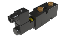 Figure 2: Pilot valves are fitted to pneumatic actuators and are available with a range of voltages and other options. Figure 2: Pilot valves are fitted to pneumatic actuators and are available with a range of voltages and other options.