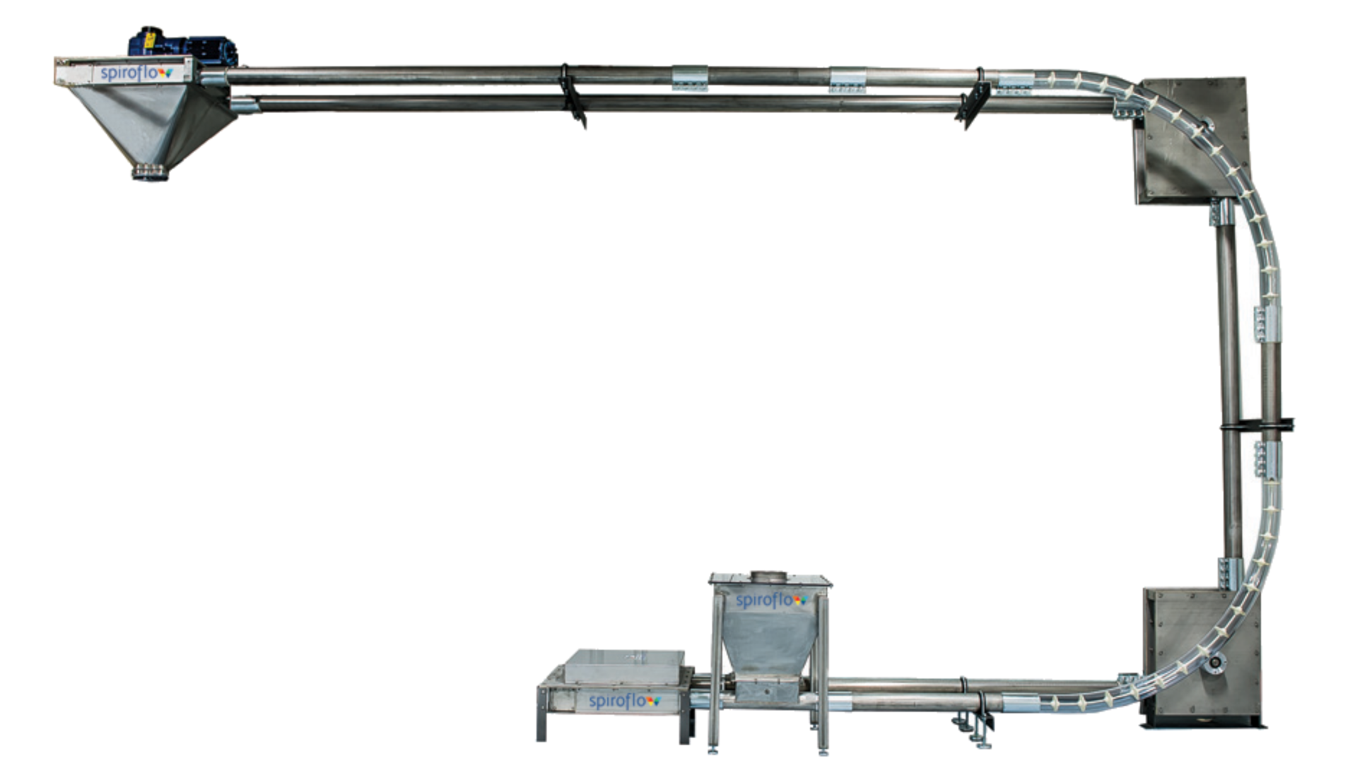 Tubular, closed conveyors prevent product contamination by fully sealing off the product from its outside environment.