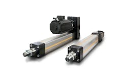 A Parker ETH electromechanical rod-style actuator. A Parker ETH electromechanical rod-style actuator.