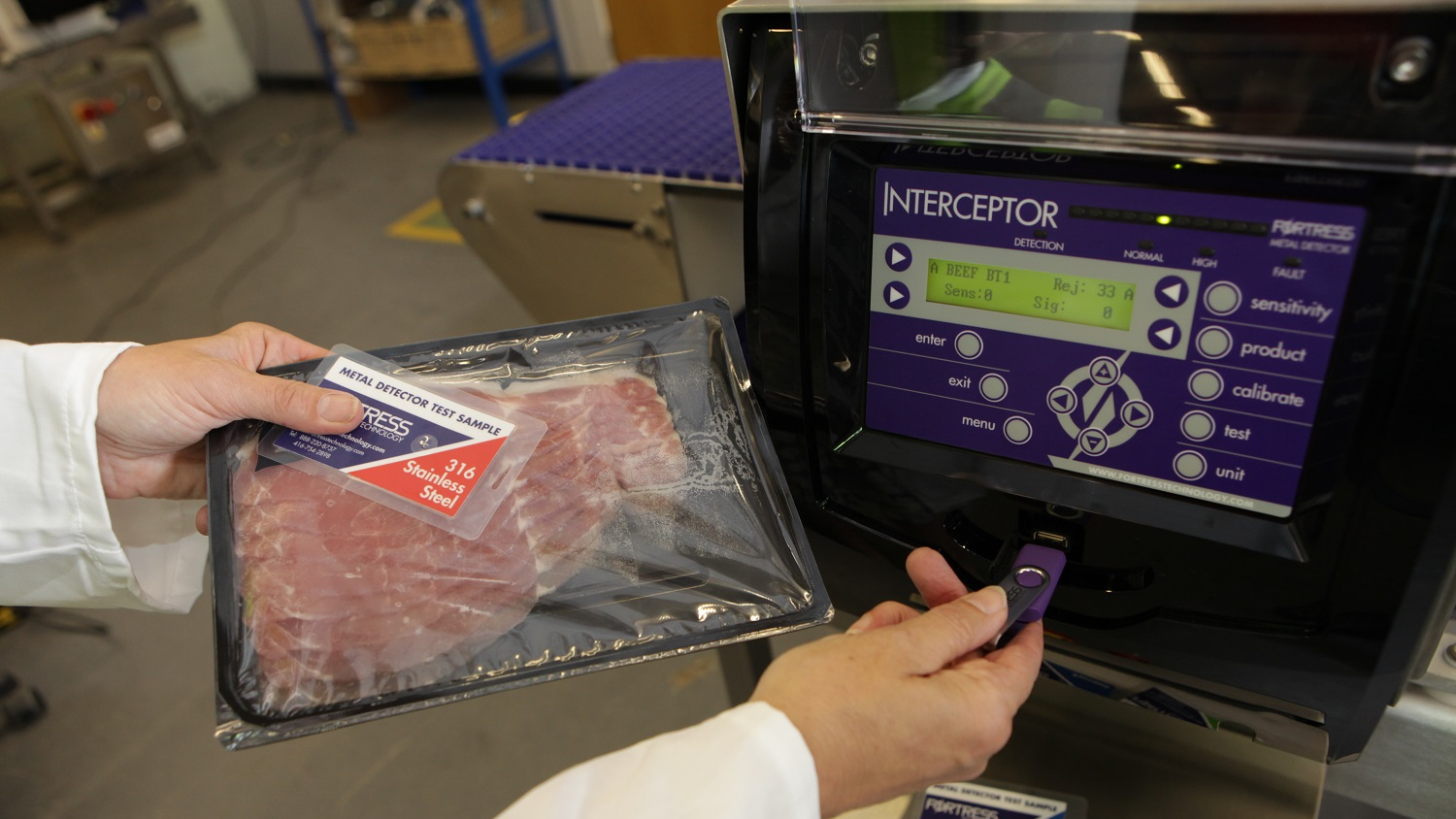 Four Interceptor metal detectors from Fortress Technology have enabled a North American pork producer to meet its new fast-food customer&rsquo;s tough requirements for accurately and reliably inspecting high volumes of bacon.