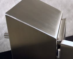 Figure 2: Hygienic enclosures, like this Hammond Manufacturing model offered by AutomationDirect, incorporate sloped gutters and seam-welds finished smoothly so that liquids cannot collect anywhere. Figure 2: Hygienic enclosures, like this Hammond Manufacturing model offered by AutomationDirect, incorporate sloped gutters and seam-welds finished smoothly so that liquids cannot collect anywhere.