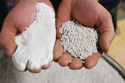 Figure 1: The ability to manipulate and control granule formation, be it in fostering it or discouraging it, is an essential skill for mixer operators in the bulk solids processing space. Figure 1: The ability to manipulate and control granule formation, be it in fostering it or discouraging it, is an essential skill for mixer operators in the bulk solids processing space.